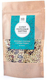Завтрак суперполезный из зеленой гречки «Молодые семечки и ягоды Годжи»