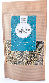 Завтрак суперполезный из зеленой гречки «Спирулина и кешью»