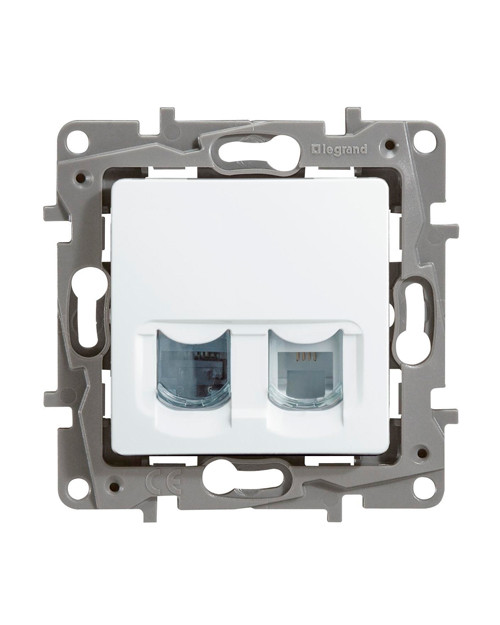Legrand 672252 РозRJ11+RJ45 5е UTP БЕЛ ETIKA