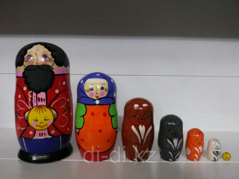 Матрешка Сказка Колобок 7 в 1