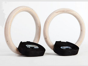 Топовые гимнастические деревянные кольца на турник (28 мм), фото 3