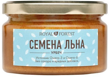 Урбеч без сахара из семян белого льна, 200 г