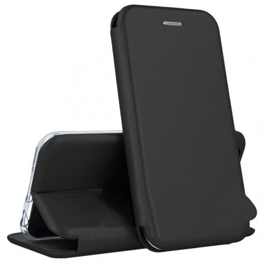 Кожаный книжка-чехол Open case для Samsung Galaxy A8 (черный)
