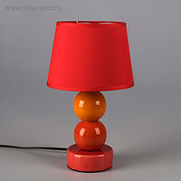 Светильник "Два шара" красно-оранжевый 1x25W E14 14,5x14,5x32,5 см