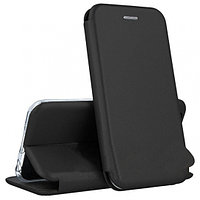 Кожаный книжка-чехол Open case для Samsung Galaxy J6 PLUS (черный)