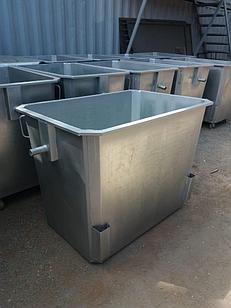 Мусорный контейнер оцинкованный 1,1 куб. на ножках