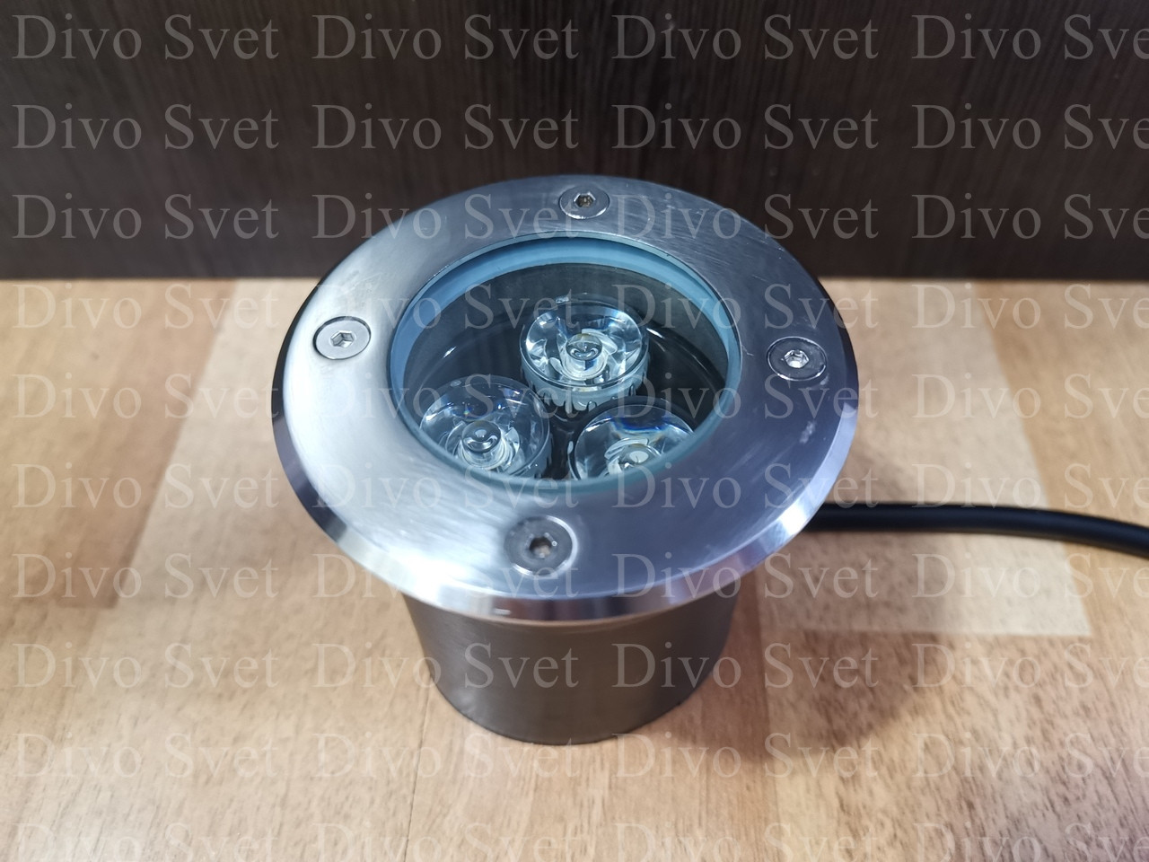 LED грунтовый встраиваемый светильник уличный 3w. Подземный, тротуарный, ландшафтный, архитектурный светильник