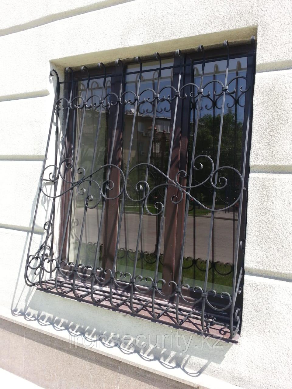 Металлические кованые решетки на окна в Алматы - фото 1 - id-p42178431