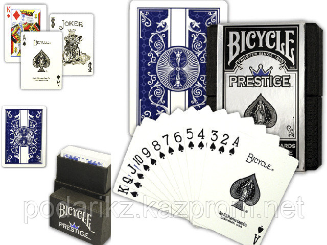 Карты Bicycle Prestige Plastic Cards Blue Deck