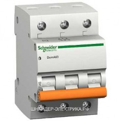 Автоматический выключатель 11221 ВА 63 3P 6A (C) 4.5kA Schneider Electric