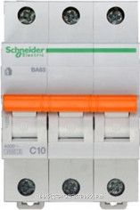 Автоматический выключатель 11222 ВА 63 3P 10A (C) 4.5kA Schneider Electric
