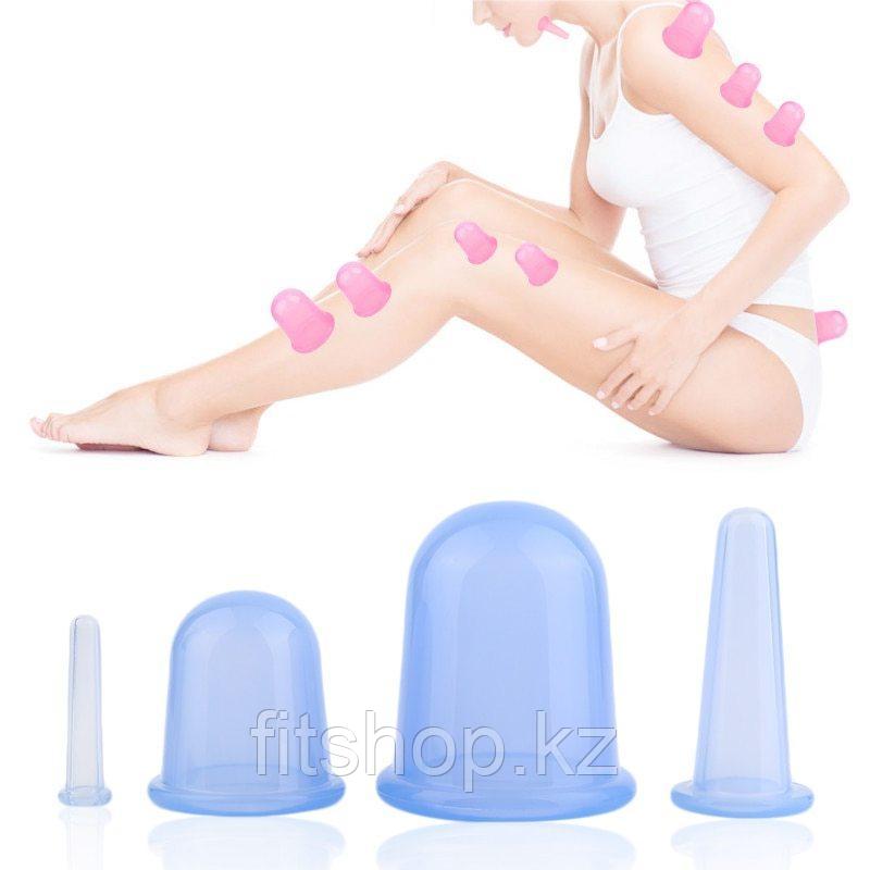 Набор силиконовых баночек для вакуумного массажа лица и тела Super Beauty, 7 шт