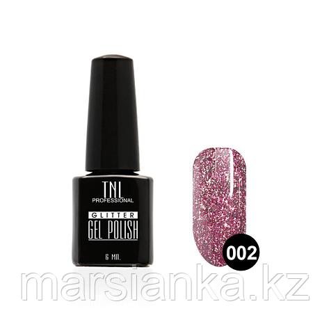 Гель-лак TNL GLITTER #02 Фуксия.6мл, фото 2