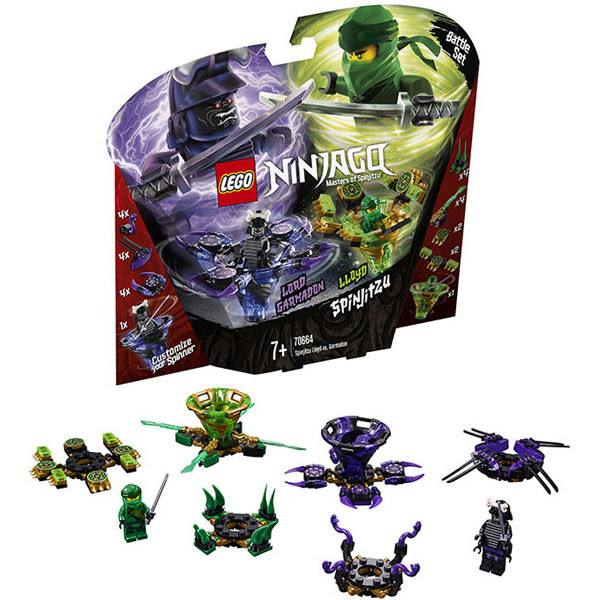 LEGO Ninjago 70664 Конструктор Лего Ниндзяго Ллойд мастер Кружитцу против Гармадона