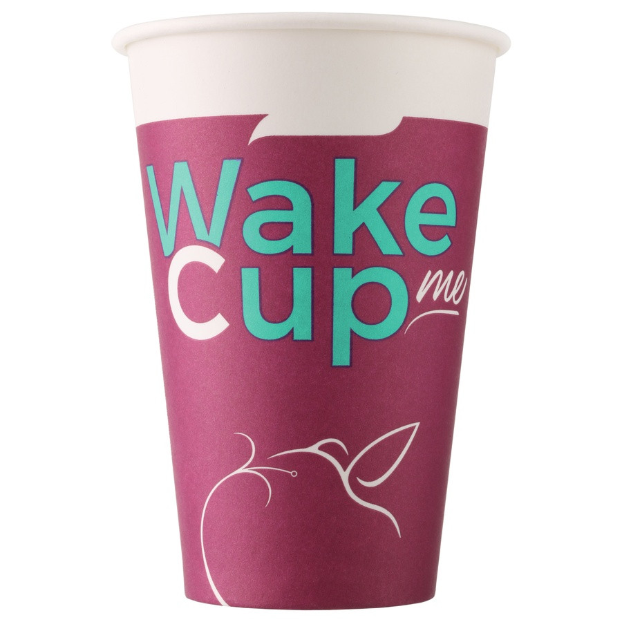 Стакан бумажный Wake Cup Me для гор. напитков, 400мл