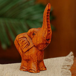 Сувенир деревянный "Довольный слоник"
