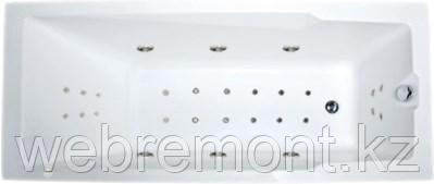 Акриловая ванна RAGUZA 180х80 см с гидромассажем. Джакузи.(Общий массаж + спина + ноги + дно)