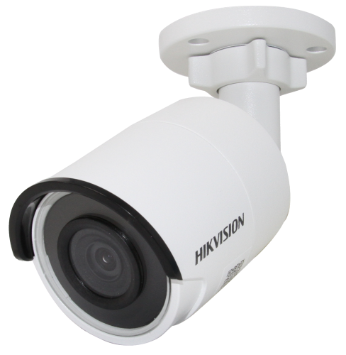 DS-2CD2043G0-I - 4MP Уличная цилиндрическая IP-камера с ИК-подсветкой на кронштейне.