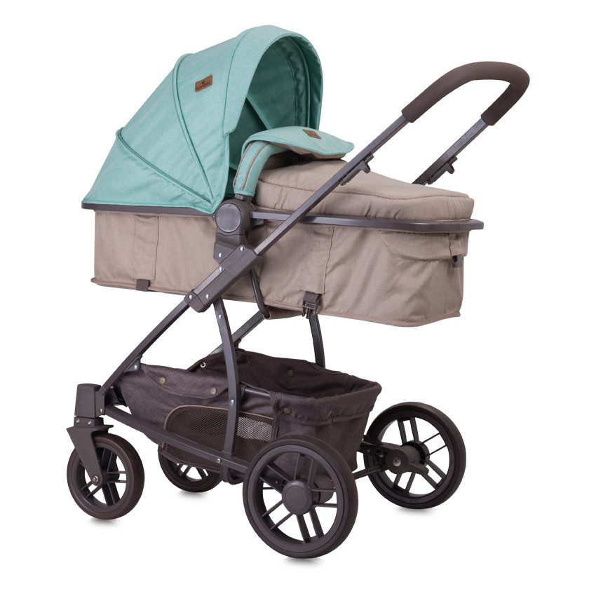 Коляска LORELLI S500 +накидка на ножки Зелено-бежевый / Green&Beige Teddy Bear 1848