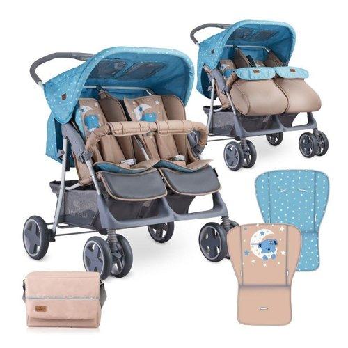 Коляска для двойни Bertoni TWIN + накидка на ножки цвета в ассортименте