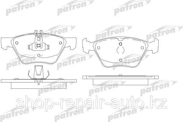 Тормозные колодки передние Patron на Mercedes 210 E 2.4-3.2 M112 - фото 7 - id-p64273081