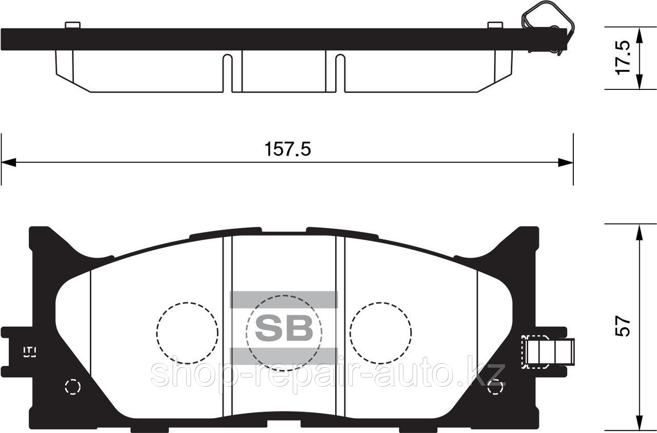 Тормозные колодки передние HI-Q на Lexus ES350 12- - фото 2 - id-p64273422