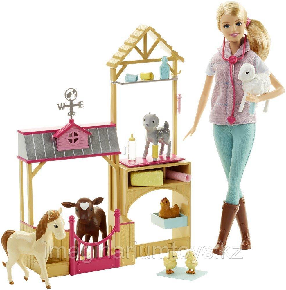 Барби ветеринар на ферме. Игровой набор Barbie с животными