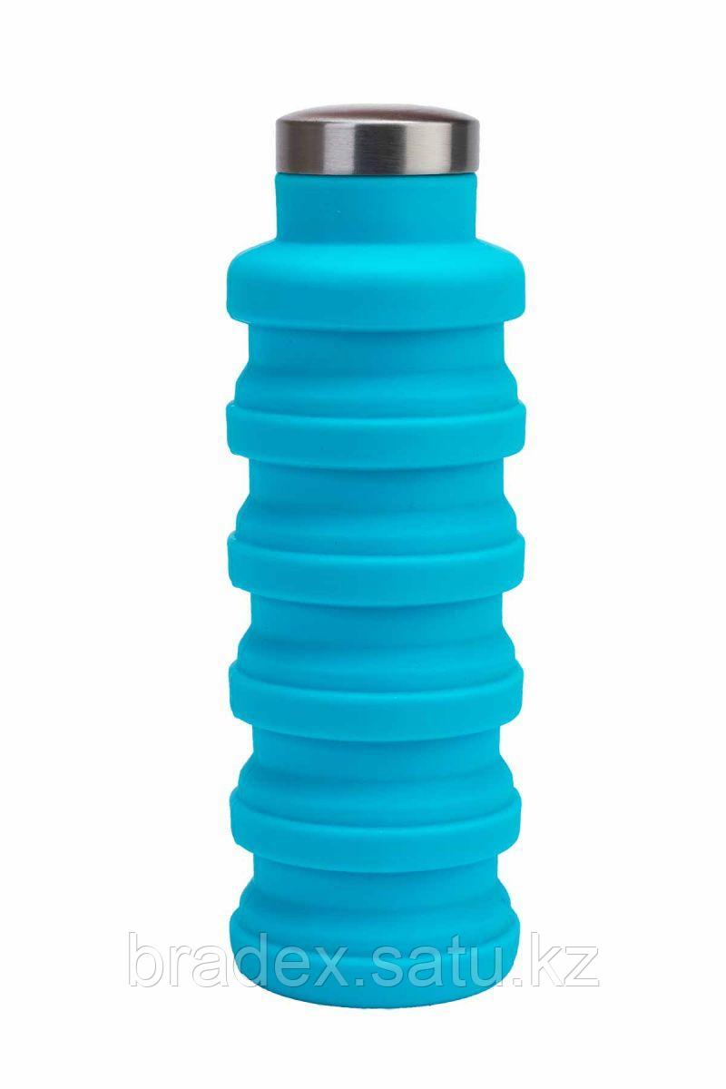 Бутылка для воды силиконовая складная с крышкой, 500 мл - фото 2 - id-p64282045
