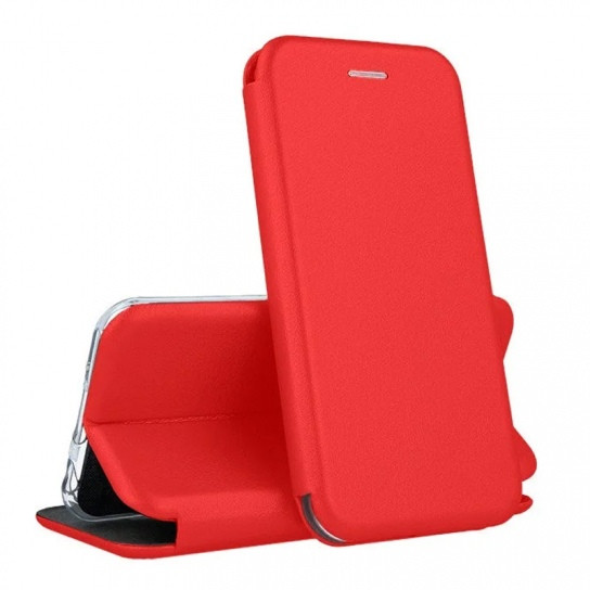 Кожаный книжка-чехол Open case для  Samsung Galaxy J4 PLUS (красный)