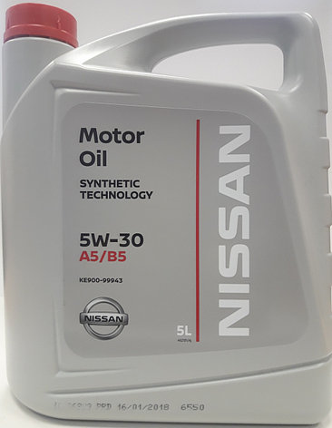 Моторное масло Ниссан / NISSAN MOTOR OIL SAE 5W-30 5L KE900-99943, фото 2