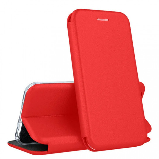 Кожаный книжка-чехол Open case для Samsung Galaxy J2 PRIME (красный)
