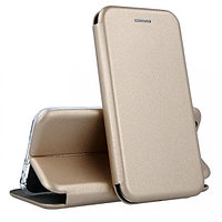 Кожаный книжка-чехол Open case для Samsung Galaxy J730 (золотистый)