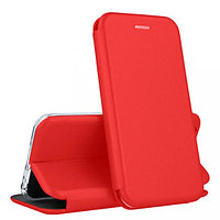 Кожаный книжка-чехол Open case для Samsung Galaxy J6 (красный)