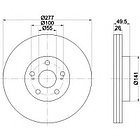 Тормозные диски Toyota Avensis (03-08, передние, Meyle)