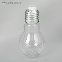 Бутылочка для хранения «Лампочка», 75 мл, цвет прозрачный/серебряный