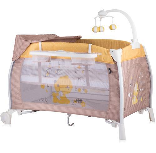 Кровать-манеж LORELLI I'LOUNGE 2 Rocker 60x120 Бежево - Желтый / Beige & Yellow My Baby 1809