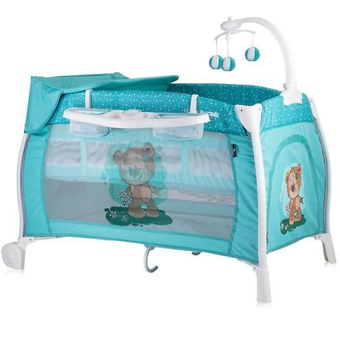 Кровать-манеж LORELLI I'LOUNGE 2 Rocker 60x120 Зеленый / Green Cute Bear 1811