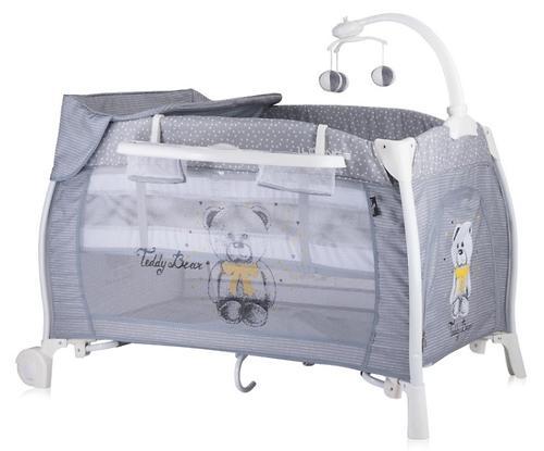 Кровать-манеж LORELLI I'LOUNGE 2 Rocker 60x120 Серый / Grey TEDDY BEAR 1812