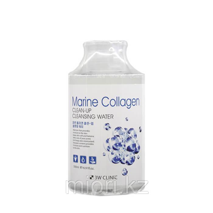 Очищающая вода 3W Clinic Marine Collagen Clean-Up Cleansing Water