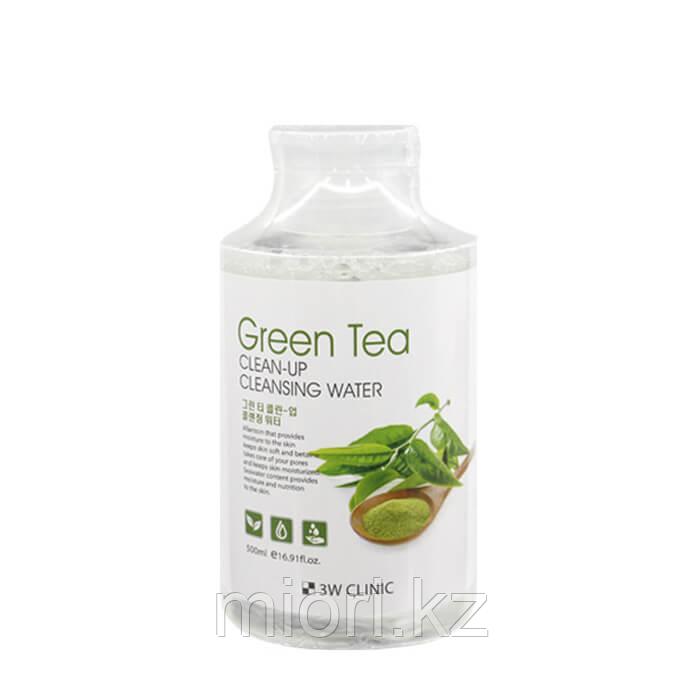 Очищающая вода 3W Clinic Green Tea Clean-Up Cleansing Water - фото 1 - id-p64304814