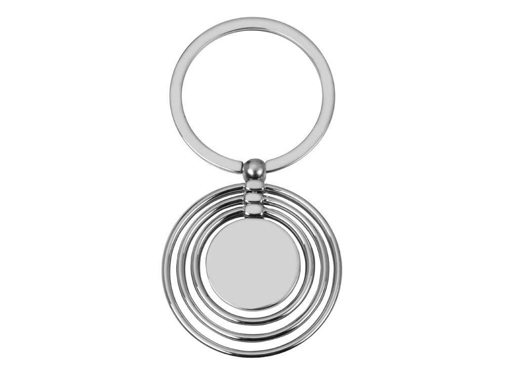 Брелок с 3 кольцами и диском, вращающимися вокруг одной оси, серебристый - фото 3 - id-p55507214