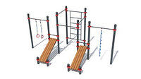 Спортивный комплекс 2 скамьи "пресс", гимнастические кольца, турники разных уровней, канат, шведская стенка