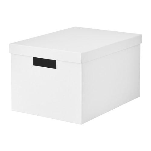 Коробка с крышкой ТЬЕНА белый ИКЕА, IKEA 