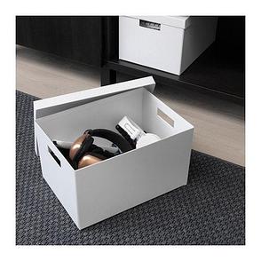 Коробка с крышкой ТЬЕНА белый ИКЕА, IKEA , фото 2