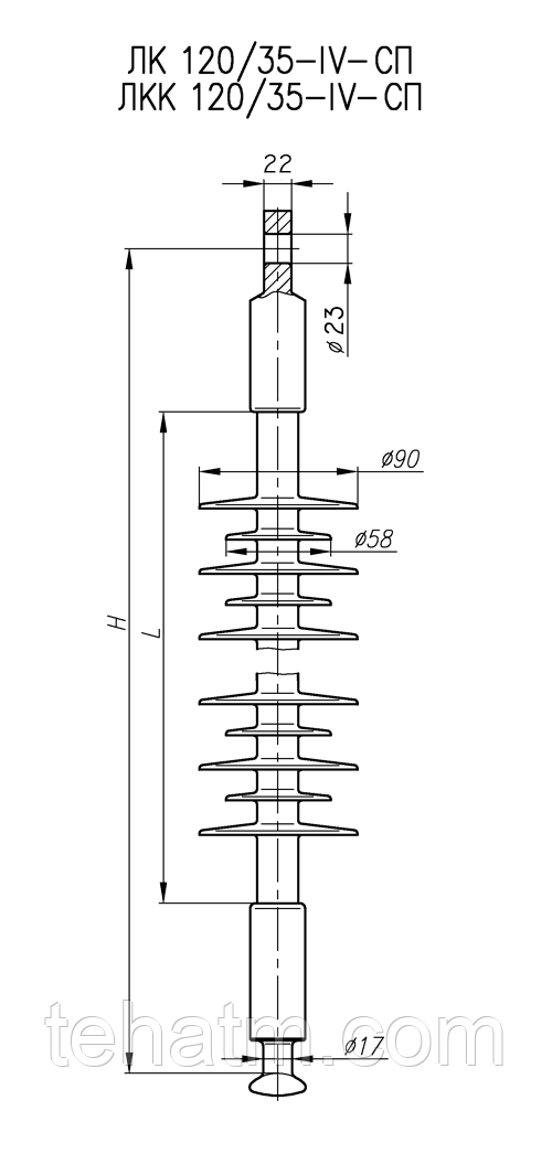 ЛК 120/35-IV, ЛКК 120/35-IV, изоляторы подвесные