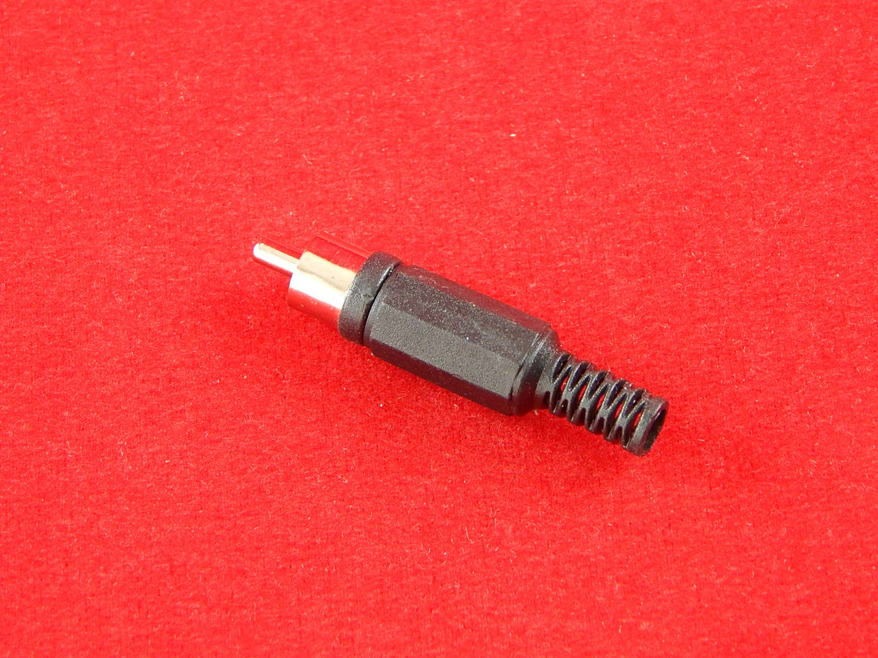 RCA штекер для пайки (черный) - фото 1 - id-p64317842