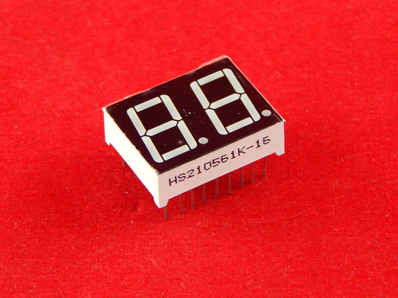 Двухразрядный цифровой индикатор (общий анод, красный, 0.56')