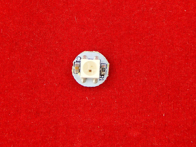 WS2812B Светодиод SMD 5050 RGB на белой плате с пиксельной адресацией, фото 2