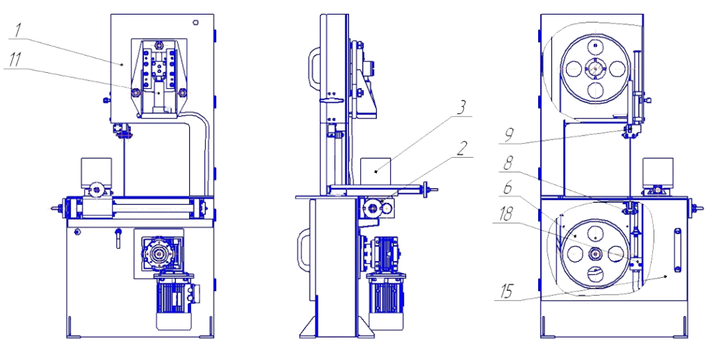 Вертикальный ленточнопильный станок модели ЛПС8530В - фото 2 - id-p64325609