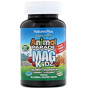 Nature's Plus, Animal Parade, MagKidz, магний для детей, натуральный вишневый вкус, 90 таблеток в форме живот, фото 2